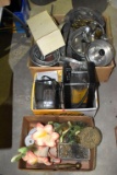 4 boxes of cooking items, pot and pans