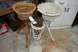 3 Wicker flower baskets