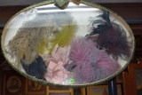 Picture frame with feathers
