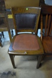 Oak padded chair