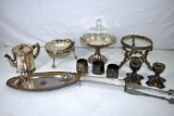 Assortment of silver plated items