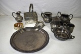 Assortment of silver plated items