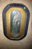 Victorian style frame with lady and baby print