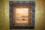 Art Deco Frame with Coletta Flom painting, 22