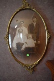 Victorian oval style frame and print