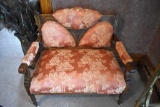 Walnut parlor settee