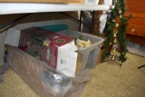 3 Boxes of assorted Christmas decorations and trees