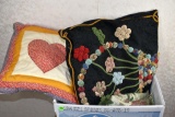 Assortment of pillows and pillow cover