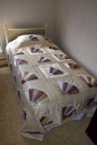Single bed with bedding