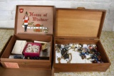 Jewelry box with assorted costume jewelry