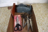 Assortment of Wiss Scissors and tape roller