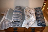 Assortment of rag rugs