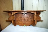 Oak clock shelf