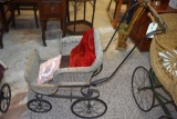 Wicker doll buggy