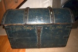 Norwegian domed top immigrant trunk dated 1866, 39