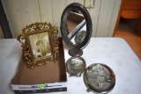 Assortment of metal picture frames