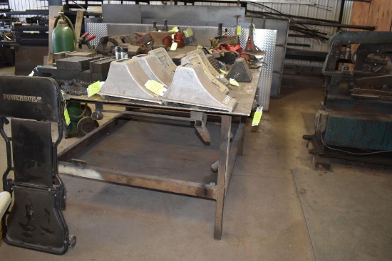 5' x 10', 1/2" Steel Welding Table, 37" high