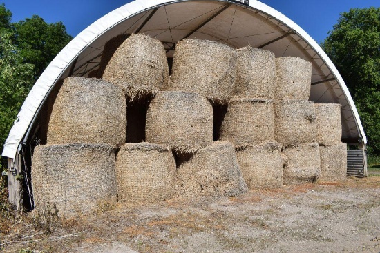 (266) Round Bales of Bean Stalk, 5x6 bale, always under cover, selling 266 x $