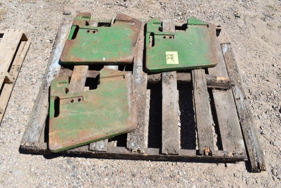 (3) John Deere Suitcase weights, selling 3 x $