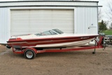 1987 Ebite 20' Run-About Boat, 260HP V8 MerCrusier Inboard/Outboard, Single Axle Trailer, does not