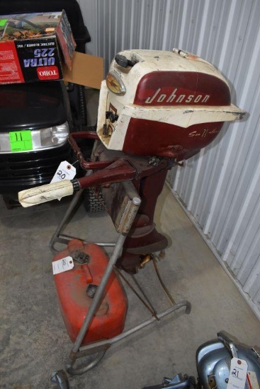 Johnson Sea Horse 7 1/2HP With Stand and Gas Tank, SN: 1563350
