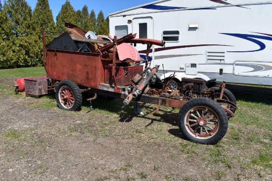 1927 Chevy Fire Truck, Rolling Chassis, Pump, Needs Restoration