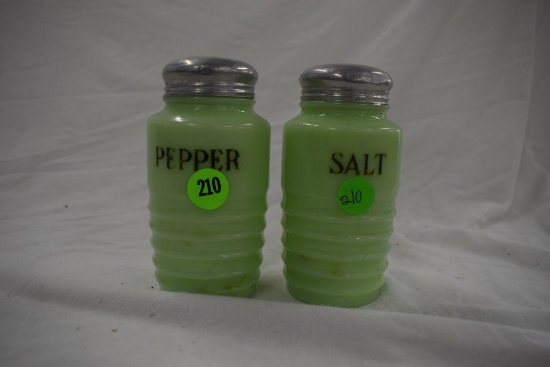 Set of Jadeite salt & peppers