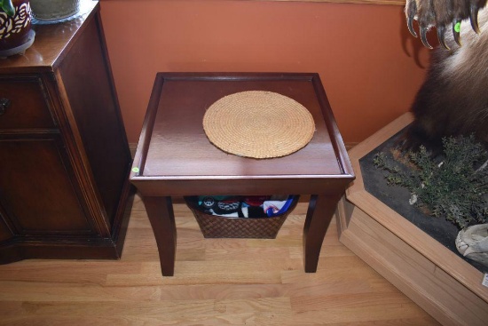 26" x 24" Wooden Side Table