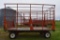 Meyer 9'x16' Steel Bale Throw Rack, Good Wooden Floor, Meyer 800 Series Running Gear, Tag 13