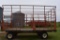 Meyer 9'x18' Steel Bale Throw Rack, Good Wooden Floor, Meyer 1000 Series Running Gear, Tag 6