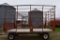 Meyer 9'x16' Steel Bale Throw Rack, Good Wooden Floor, United Farm Tools 8 Ton Running Gear, Tag 8