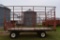 Meyer 9'x18' Steel Bale Throw Rack, Good Wooden Floor, Meyer 1000 Series Running Gear, Tag 22