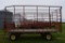 H&S 9'x18' Steel Bale Throw Rack, Good Wooden Floor, Minnesota Jumbo 10 Ton Model 10078