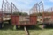 E-Z Trail 9'x16' Steel Bale Throw Rack, Good Wooden Floor, E-Z Trail 872-W Running Gear, Tag 10