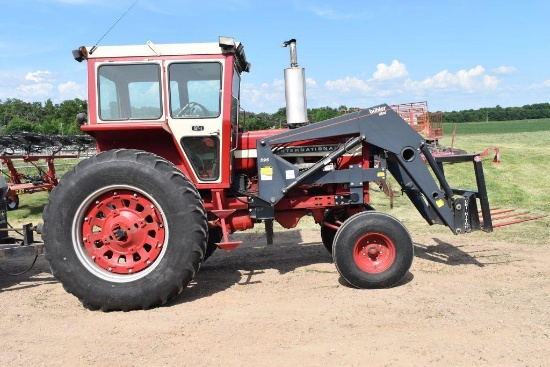 International 856 Diesel Tractor, With Buhler Allied 595 Hydraulic Loader, Joy Stick Controls with