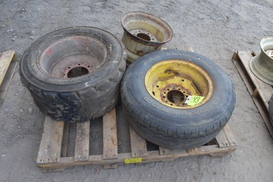31x12-16.5 tire on Bobcat rim, 15" tire and rim, extra rim