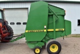 John Deere 466 Round Baler, Monitor, Net Or Twine Wrap, 4x6 Bale, 13286 Bales,