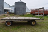 8'x14' Wooden Flatbed Rack with Running Gear