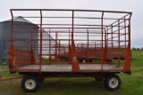 Meyer 9'x16' Steel Bale Throw Rack, Good Wooden Floor, Meyer 800 Series Running Gear, Tag 13