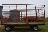 Meyer 9'x18' Steel Bale Throw Rack, Good Wooden Floor, Meyer 1000 Series Running Gear, Tag 6