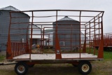 Meyer 9'x16' Steel Bale Throw Rack, Good Wooden Floor, United Farm Tools 8 Ton Running Gear, Tag 8