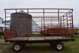 Meyer 9'x18' Steel Bale Throw Rack, Good Wooden Floor, Minnesota Jumbo 10 Ton Model 10078