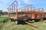 Meyer 9'x18' Steel Bale Throw Rack, Good Wooden Floor, Meyer 1000 Series Running Gear, Tag 21