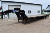 2014 Fleetneck By Diamond C Gooseneck Flatbed Trailer, 32', 5' Dovetail, 10,000 lbs