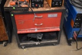 Metal 2 Drawer Tool Cabinet On Wheels