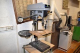 Delta Drill Press, Model DP300L, SN: 200720XL, on a stand, 1/3hp single phase motor, 2 bits,