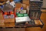 Assortment Of Organizing Caddies, Hardware, Padlocks & more