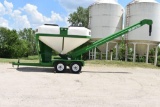 Norwood Sales SS290 Poly Seed Tender, Honda 5.5hp Power Unit, 180-degree Swing, On Tandem Trailer