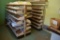 Adjustable Shelving Unit, 21 Shelves and 2 Wall Shelves, located in retail building