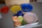 Fire King Creamer And Sugar, Glass Mixing Bowls And Other Kitchen Collectibles